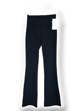 High-Waist Black Flared Leggings for Women